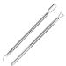 Armiz 2 piece of nail shaver Tool Kit stainless steel triangle UV gel nail polish remote tools and double ended nail cuticle remover nail art remover tools