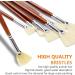 DUGATO Artist Fan Paint Brush Set - 7 Anti-Shedding White Hog Bristle Brushes for Acrylic, Watercolor, Oil Painting - Long Wooden Handle for Comfort - Buy Online on GoSupps.com