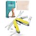 Manicure and Pedicure Kit - 9 in 1 Professional Manicure Set for Women & Men with Cuticle Trimmer Cuticle Remover Cuticle Pusher - Nail Techs & Nail Lovers Manicure Set Professional by DrFriedels Illuminating Yellow