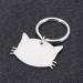Cat brand with engraving - personalized with name - name tag for collar - Cat day - trailer brand for cat (silver standard (25x34mm)) standard (25x34mm) silver