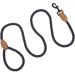Mile High Life Braided Cotton Rope Leash with Leather Tailor Handle and Heavy Duty Metal Sturdy Clasp (Blue Green 4 FT) 48 Inch (Pack of 1) Blue Green - Buy Online on GoSupps.com
