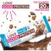 Love Good Fats High Protein Bars Cookie Dough - Whey Protein and Collagen - 20g Protein includes 2g Sugar - Chocolate Coating - Low Carb Low Sugar Keto Friendly 12 Pack - Buy Online on GoSupps.com