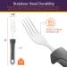 Special Supplies Adaptive Utensils (4-Piece Kitchen Set) Wide  Weighted  Non-Slip Handles for Hand Tremors  Arthritis  Parkinsons or Elderly Use  Stainless Steel Knife  Fork  Spoons (Gray Striped) - Buy Online on GoSupps.com