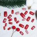 Christmas Press on Nails Red Fake Nails with Snowflake Designs Press on Nails Full Cover False Nail Artificial Finger Nails for Women Girls - Buy Online on GoSupps.com