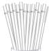 ALINK 12-Pack Reusable Hard Plastic Clear Straws, 10.5 inch Tumbler Straws with Cleaning Brush 10.5 Inch (Pack of 12)