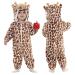 Doladola Unisex Baby Toddlers Romper Jumpsuit Hooded Cartoon Sleepsuits Infant Outfit 0-3 Months Coffee Cow
