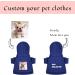 Personalized Pet Hoodie - Custom Photo Text Soft Sweater for Dogs with Hat (Blue) | International Shipping - Buy Online on GoSupps.com
