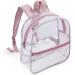 Jusdot Mini Clear Backpack 12x6x12 - Stadium Approved Transparent Bag, Waterproof PVC, Rose Gold | Ideal for Festivals, Sports Events, and Concerts - Buy Online on GoSupps.com