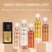 Rose Gold Body Shimmer Oil - Long Lasting Illuminator & Highlighter with Brush | Moisturizing Glitter Oil 3.38 Fl Oz - Buy Online on GoSupps.com