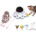 ORSDA Cat Laser Toy 2-in-1 Interactive Cat Toys for Indoor Cats Automatic Laser Pointer Cat Toy 8 Holes Mice Whack A Mole Moving Feather USB Rechargeable Electronic Kitten Toys for All Breeds Purple
