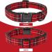 Unique style paws Dog Collar Pet Gift Adjustable Soft and Comfy Plaid Collars for Small Medium Large Dogs Neck 13.5-22 inches M RedPlaid - Buy Online on GoSupps.com