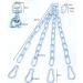 High-Quality Chain for Punching Bag/Sandbag - Ideal Home Sports Room Attachment with Rotating Vertebra & Carabiner Hooks - Buy Online on GoSupps.com