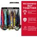 Premium 16 Medal Display Hanger - Never Give Up | Upgraded Wall Mounted Holder with 20 Hooks for Gymnastics, Soccer, Swim Medals - Buy Online on GoSupps.com