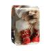 Lipstick Case Leather Lip Gloss Lipstick Organizer with Mirror Mini Lipstick Holder Bag Christmas Shihtzu Dog O192q8nocb
