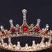 Frcolor Queen Crowns | Rhinestone Baroque Vintage Wedding Tiara & Crowns in Red - International Shipping Available - Buy Online on GoSupps.com