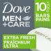 Dove Men+Care Body and Face Bar Soap (Extra Fresh 10 Count) + Fresh & Clean 2-in-1 Shampoo & Conditioner (750ml) - Buy Online on GoSupps.com