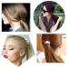 4-Piece Metal Circle Hair Cuff Set - Elastic Ponytail Holders & Hair Accessories for Women & Girls in Magenta - Buy Online on GoSupps.com