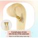 KOCONI 18 Inch Bleach Blonde Nano Ring Human Hair Extensions - Platinum Blonde #24 - 50g - Double Drawn Nano Tip Beads - 1g/Strand - 18 inch - Buy Online on GoSupps.com