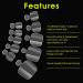 Prasacco 100 Pcs Clear Toe Nails Fake Nails with Box - 10 Sizes Full Cover False Toenails, Acrylic Toe Nail Tips for Nail Salons & DIY Nail Art - Manicure Tools for Foot Decoration - Buy Online on GoSupps.com