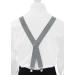 axy Men's 35mm Wide Suspenders with 4 Strong Clips | Women's Grey X-Shape Suspenders - International Shipping Available - Buy Online on GoSupps.com