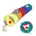 Shoze Cat Tunnel Collapsible Cat Toys Tunnel with 2 Peek Holes Rainbow Tunnel for Indoor Cats Pet Interactive Play Tunnels with a Play Ball Exercising Hiding Training and Running with Fun