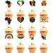 36 PCS Happy Juneteenth Day Cupcake Toppers Black History Month Cake Toppers Toothpicks African Independence Theme Party Supplies Decorations