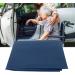 Transfer Mat for Seniors - Lightweight Nylon 45x45 cm Non-Slip Stability Shiny Coating - Dark Blue - Buy Online on GoSupps.com