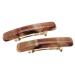 France Luxe Mini Rectangle Barrette  Caramel Horn  Set of 2 - Classic French Design for Everyday Wear