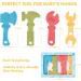 TYRY.HU Teething Toys for Baby Training Baby Toothbrush teether Chew Toy BPA Free Silicone Cooling Tools Shape Baby Teether Relief Gifts for Newborn 4pcs(A) - Buy Online on GoSupps.com