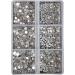 FEIlei 6 Grids Box Set Flat Back Rhinestones and Small Round Diamond Combination for DIY Nail Art Accessories Crystals - Buy Online on GoSupps.com