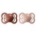 BIBS Pacifiers - Supreme Collection | BPA-Free Baby Pacifier | Made in Denmark | Set of 2 Woodchuck/Blush Color Premium Soothers | Size 0-6 Months - Buy Online on GoSupps.com