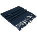 GFM Smooth Shiny Surface Pashmina Style Scarf - L9 Very Dark Navy Blue - Buy Online on GoSupps.com