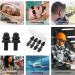 4 Pairs Silicone Ear Plugs for Sleeping | Noise Cancelling Black Earplugs for Swimming Snoring Concerts & Travel - Buy Online on GoSupps.com
