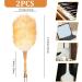 2Pcs Lambswool Duster 15'' Hand Duster Anti-Static Cleaning Duster with Wooden Handle Comfortable Grips Dusting Tools for Ceiling Fans Blinds Wool Duster - Buy Online on GoSupps.com