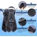 Amazqi Swim Fins - Adjustable Short Snorkel Fins for Diving & Snorkeling - Black ML/XL (Adult US Size 9-13) - Buy Online on GoSupps.com