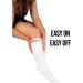 Zeta Socks XXXL Wide Calf Compression - Soothing Gradient Support for Swelling, Pain, Edema, DVT - Up to 26 Inches - Unisex - White - Buy Online on GoSupps.com