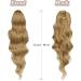 FESHFEN 60cm Mixed Blonde Curly Wavy Clip-In Ponytail Extension for Women - Long Synthetic Hairpiece Drawstring Ponytail - Buy Online on GoSupps.com