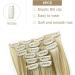 EUPSIIU 23 Inch Long Straight Clip in Hair Extensions Synthetic Hair Extensions Hair Pieces for Women Blonde Hair Extensions Long Straight Blonde Hair Piece Seamless Hair Extensions (gold) - Buy Online on GoSupps.com