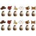 36 Pieces Cowboy Cupcake Toppers Cowboy Hats Cupcake Picks Western Theme Birthday Party Baby Shower Cake Decorations Supplies