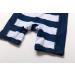 BONVERANO Baby Boys Swimsuit UPF 50+ Sun Protection 9-12 Months Hooded White Stripe - Buy Online on GoSupps.com