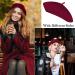 Women's Winter Wool Beret Hat with Stylish Scarf - Black/Red/Beige/Wine Red - Buy Online on GoSupps.com