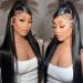 Ossilee 18 inch Straight Lace Front Wig 10A Brazilian Virgin Human Hair 180% Density HD Transparent Lace Frontal Wig for Black Women - Pre Plucked with Baby Hair - Glueless Natural Hairline - 13x4 - Buy Online on GoSupps.com