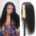 Deep Wave Lace Front Wigs Human Hair Pre Plucked with Baby Hair 5x5 HD Lace Closure Human Hair Wigs for Black Women 150% Density Natural Color 22 Inch 22 Inch Natural Black