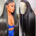 Hechirun Straight Lace Front Wigs Human Hair Pre Plucked 13x4 HD Lace Frontal Wigs Human Hair Lace Front Wigs with Baby Hair 180% Density Brazilian Human Hair Wigs for Black Women Glueless Straight Lace Front Wig 24 Inch...
