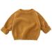 KISLOVE Knitted Jumper Girls Boys Winter Ribbed Knit Sweater Chunky Pullover Long Sleeve Knitwear Top Soft Unisex Toddler Baby Clothes Autumn Outwear 100 Yellow