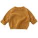 KISLOVE Knitted Jumper Girls Boys Winter Ribbed Knit Sweater Chunky Pullover Long Sleeve Knitwear Top Soft Unisex Toddler Baby Clothes Autumn Outwear 110 Yellow