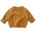 KISLOVE Knitted Jumper Girls Boys Winter Ribbed Knit Sweater Chunky Pullover Long Sleeve Knitwear Top Soft Unisex Toddler Baby Clothes Autumn Outwear 90 Yellow