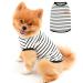 Paidful British little dog shirt with striped cat vest top soft cotton t-shirt for boys pet-t-shirt summer puppies chihuahua yorkie clothing breathing active tank tops xxl: back length: 40cm/15.5" Bust: 52cm/20.5" black