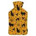 Hot Water Bottle With Lid Halloween Cats Rubber Hot Water Bag For Pain Relief Cramps Foot Warmer Hot And Cold Therapy