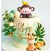 Jevenis Sage Green Tortendeko Animals Kuchendeko Birthday Jungle Birthday Deco Jungle Themed Tortendeko For Birthday Party Children Baby Shower Color2